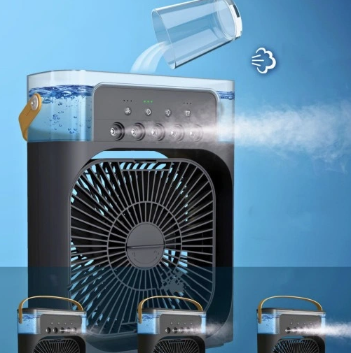Przenośny Klimator 3w1 – Wentylator, Nawilżacz i Oświetlenie LED w Jednym